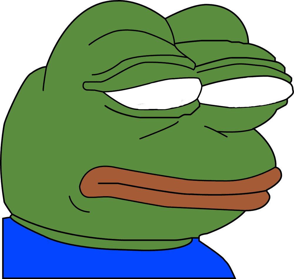 Sad Pepe face